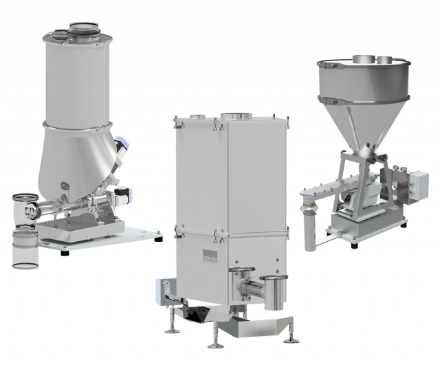 Gravimetric and volumetric high-tech feeders for automatic, continuous, or batch-accurate feeding of bulk materials